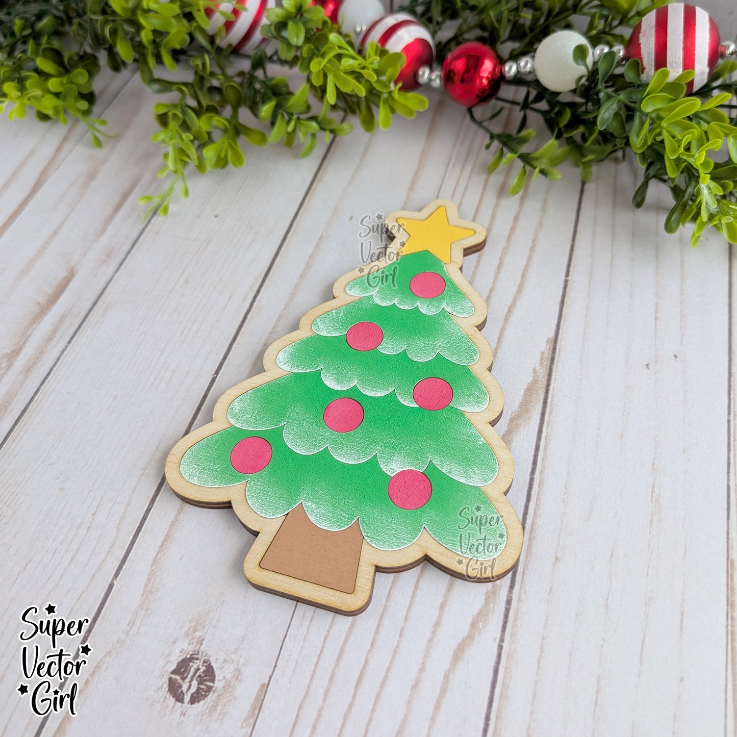 Christmas Tree Puzzle, SVG Digital Laser Cut File Files, Board Game, Kids Games, Holiday Gift, Educational Toddler Puzzles