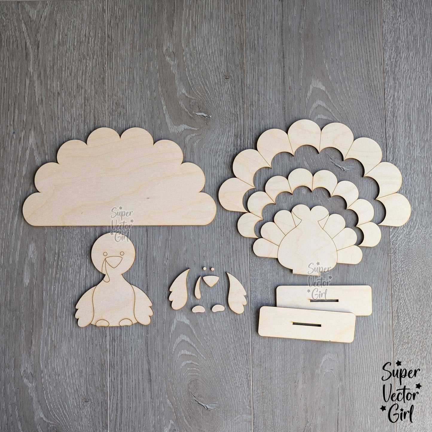 Turkey Shelf Sitter, Happy Thanksgiving Table Decoration Sign, SVG, Digital Laser Cut File files, Cute Turkey, Fall Home Decor, Craft for Kids