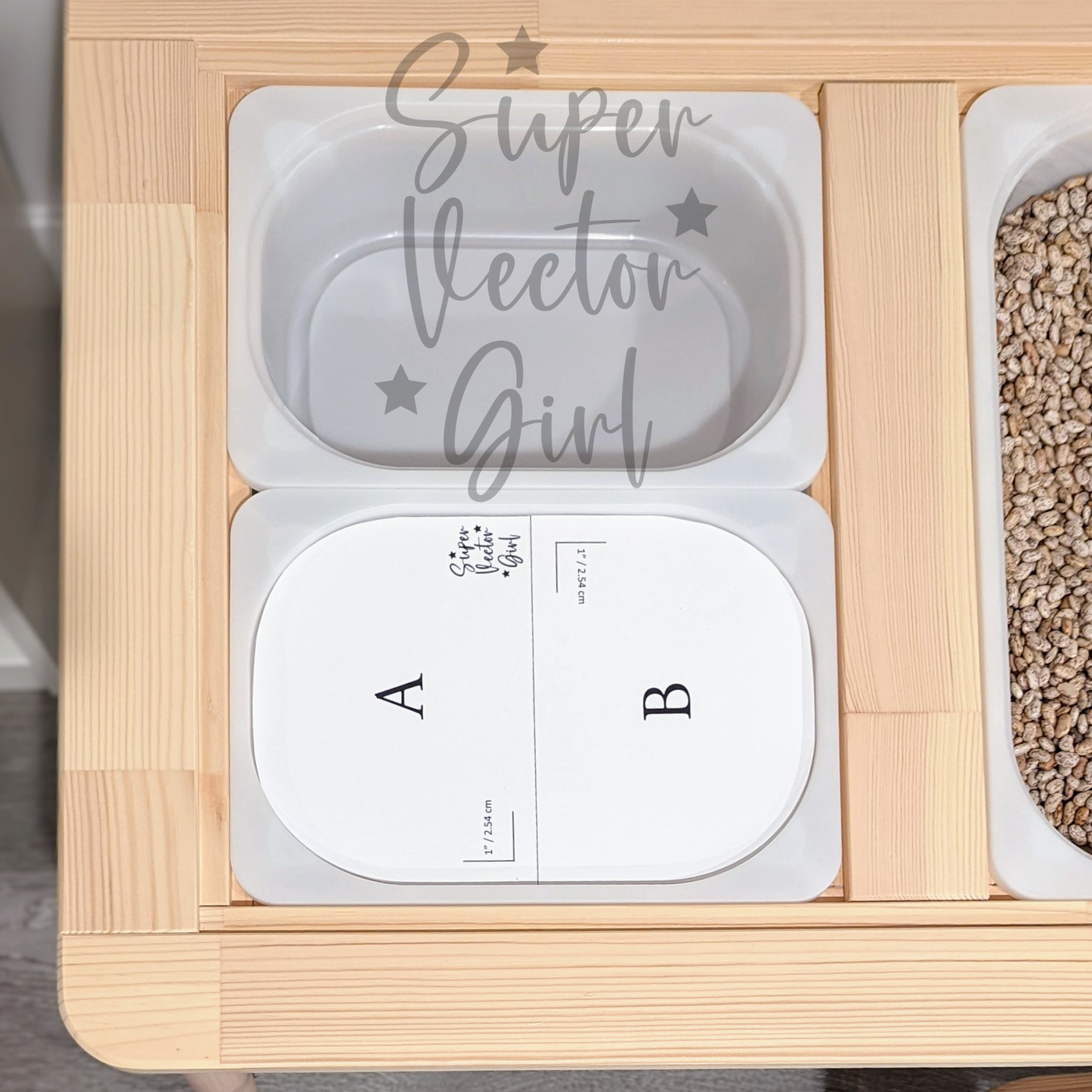 DIY Trofast Small Bin Lid, SVG and pdf Template for IKEA Small Bins, Digital Laser Cut File, Insert Board, Flisat Sensory Table, pattern png