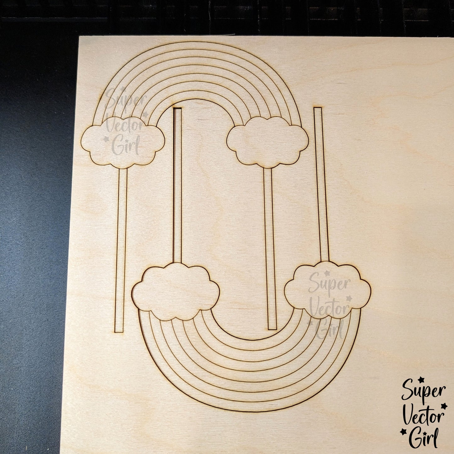 Rainbow Topper, SVG, Laser Cut File Files, Leprechaun Trap, St. Patrick's Day, Rainbow Birthday Cake Topper