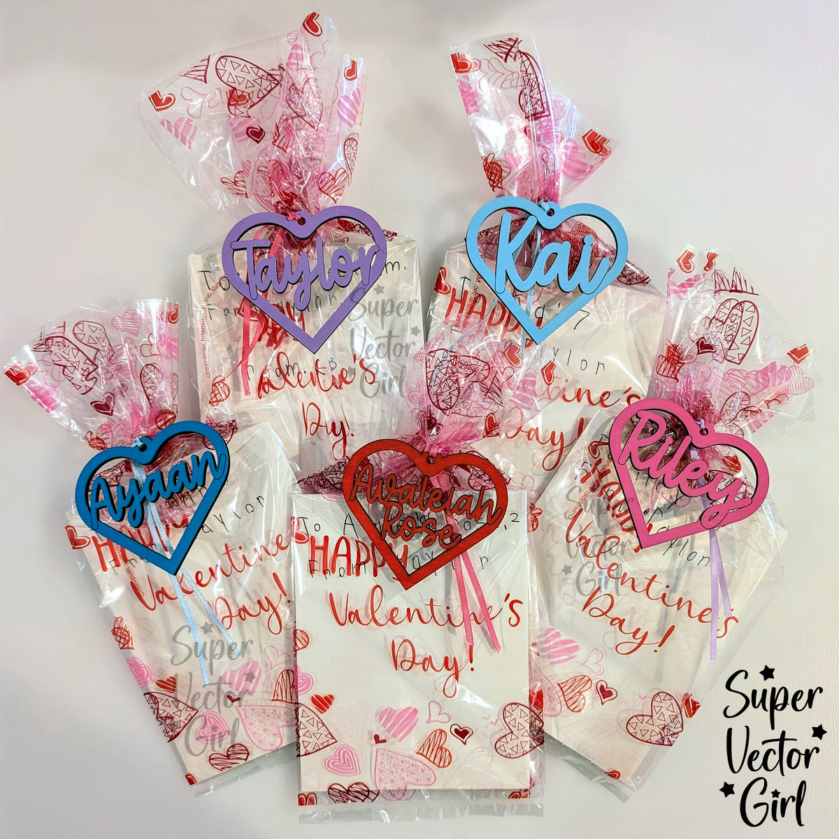 Valentine's Day Heart Name Tag, SVG, Laser Cut File Files, Heart Shape ...