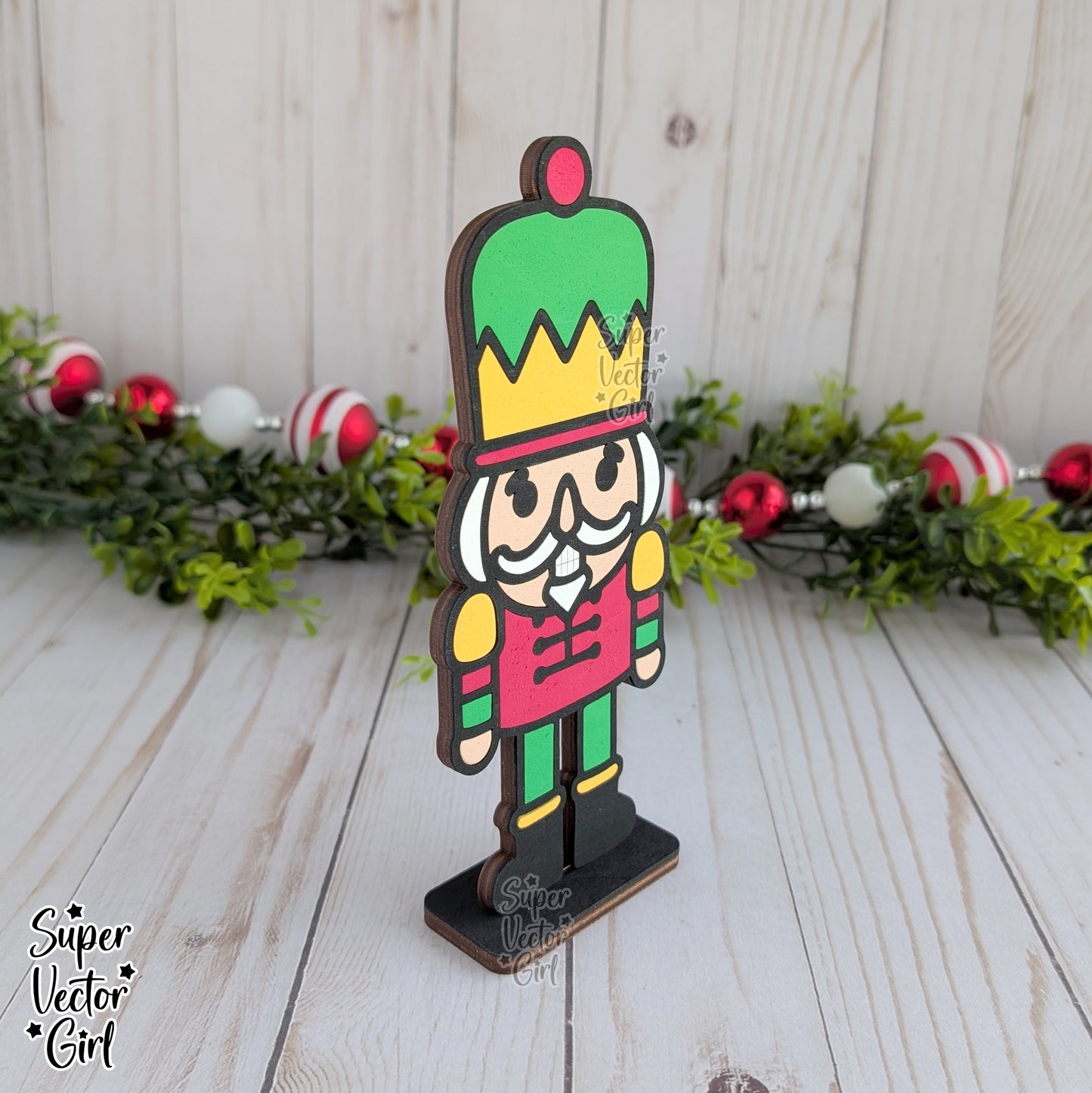 Nutcracker Shelf Sitter, Christmas Decor Sign, SVG, Laser Cut File Files, Porch Sign, Accent Home Decor, Table Mantle Decoration, Winter Holidays