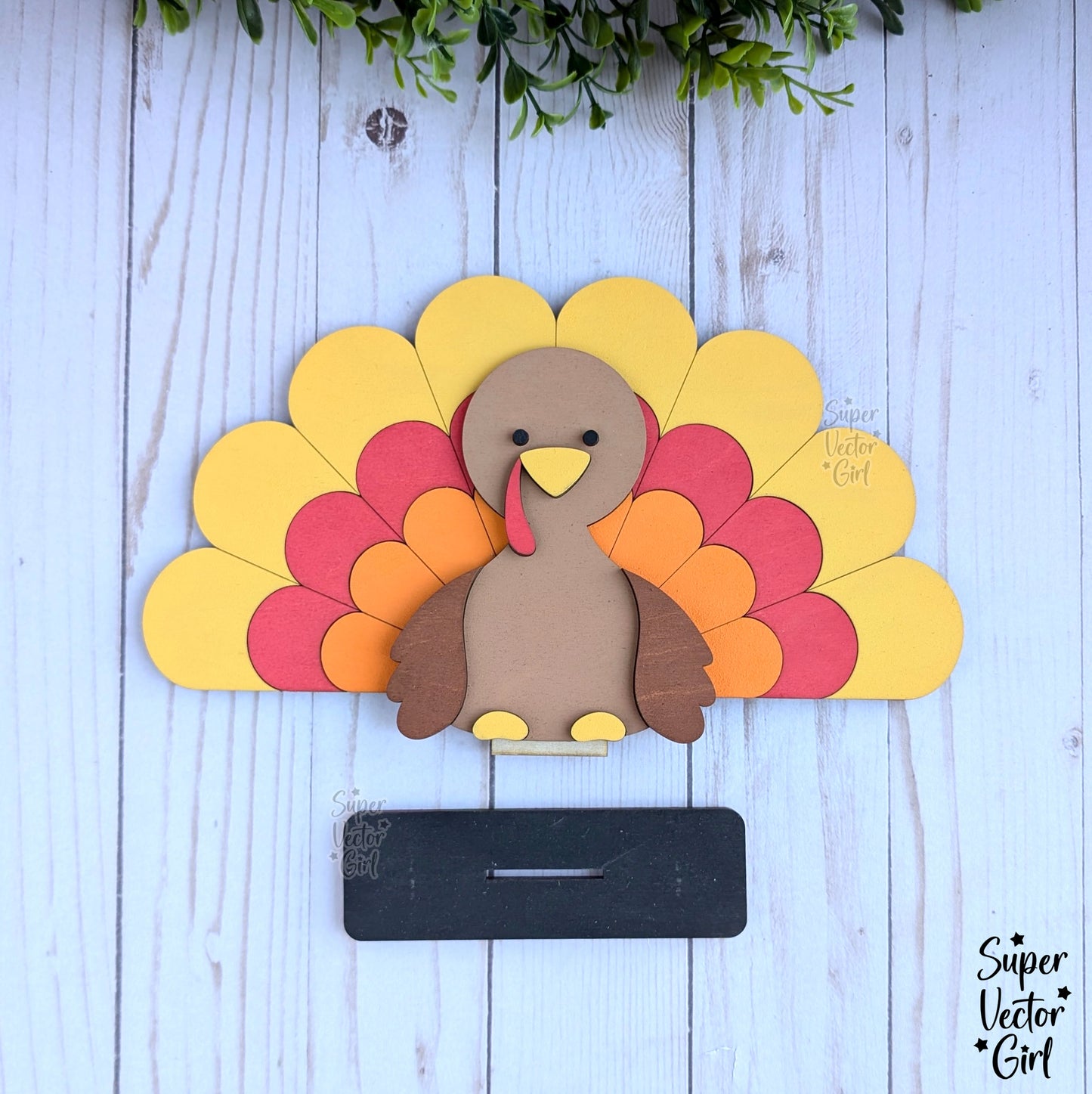 Turkey Shelf Sitter, Happy Thanksgiving Table Decoration Sign, SVG, Digital Laser Cut File files, Cute Turkey, Fall Home Decor, Craft for Kids