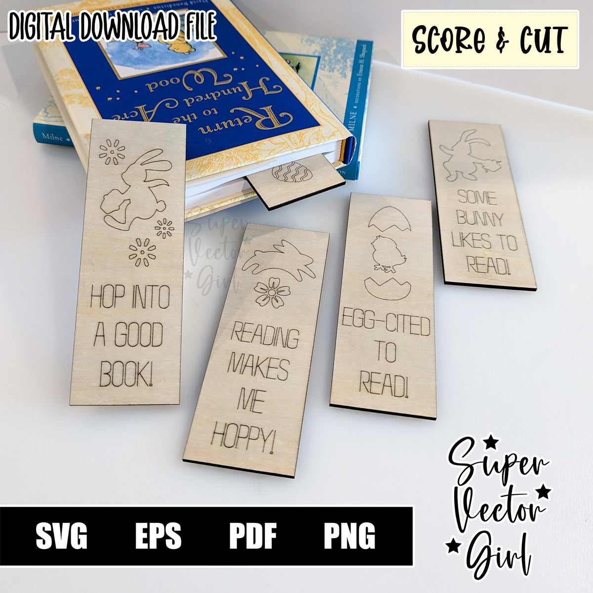 Stuffer Svg Easter Bookmarks Set, Book Placeholder, Basket Stuffer, SVG, Digital L ...